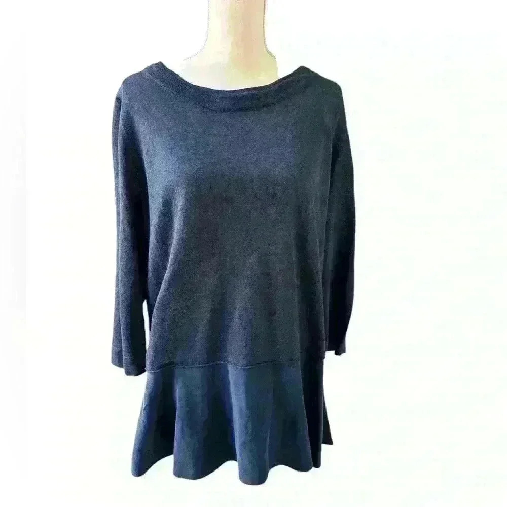 NWT Akris Punto tunic in denim color size 14.  3/4 length sleeves